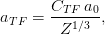 CT F a0
aTF = ---1∕3--,
Z
